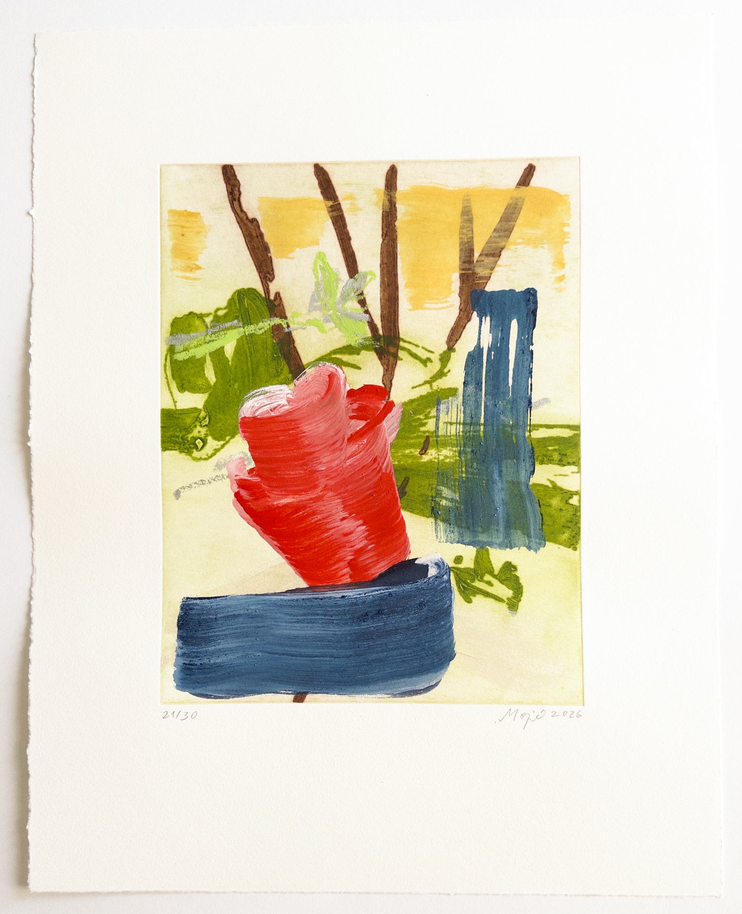 Mojé Assefjah – Where My Grandmother’s Roses Bloom (2026) | Hand-painted print