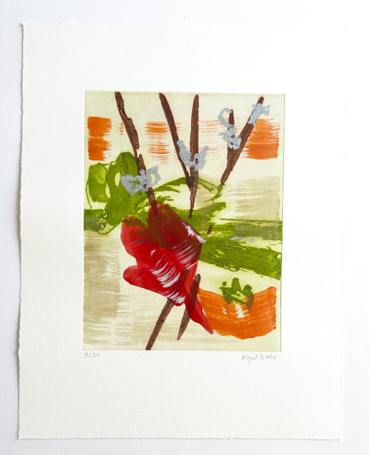 Mojé Assefjah – Where My Grandmother’s Roses Bloom (2026) | Handbemalte Druckgraphik