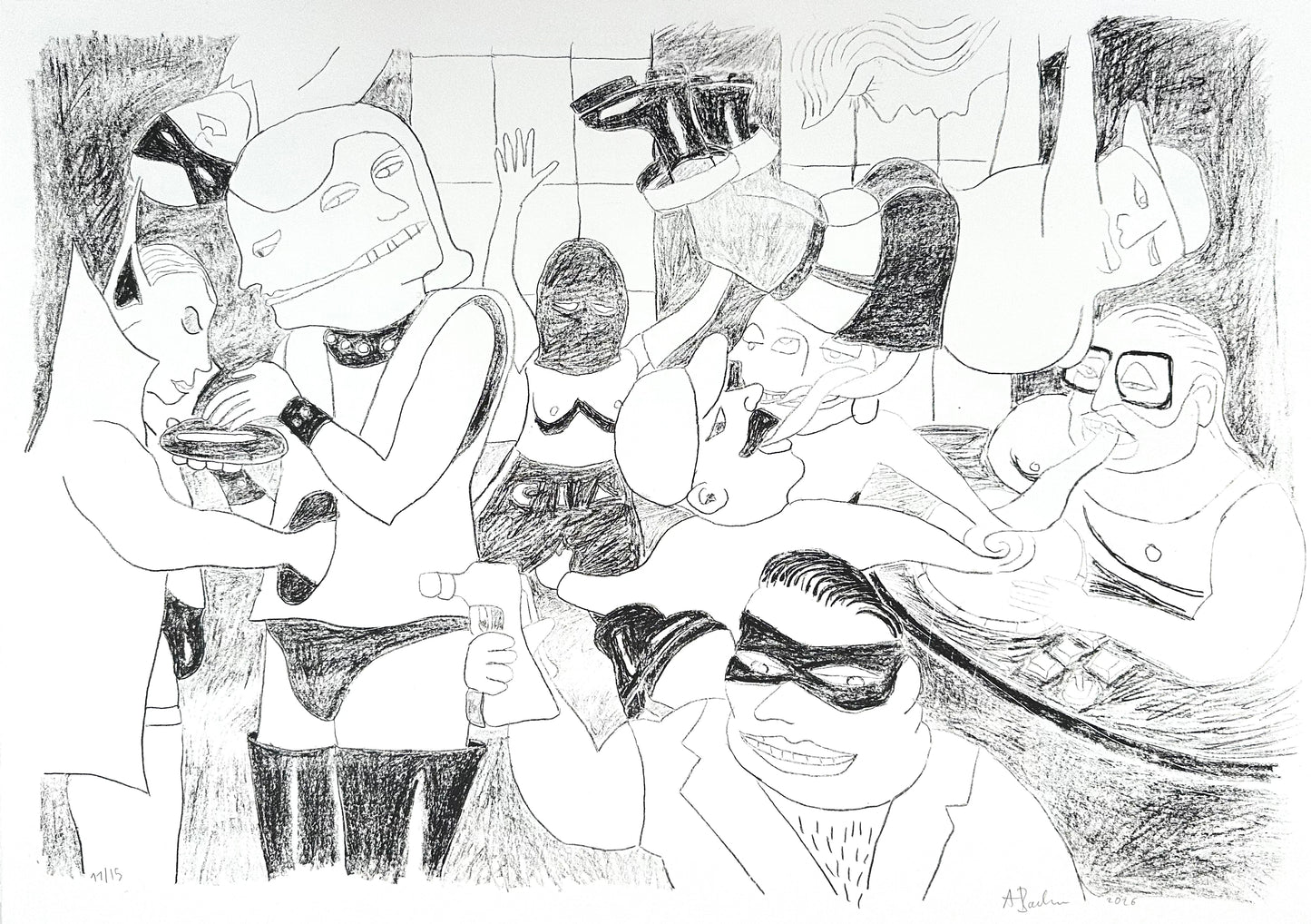 Armin Boehm - A Noxious Berghain Orgy (2026) | Limitierte Druckgraphik