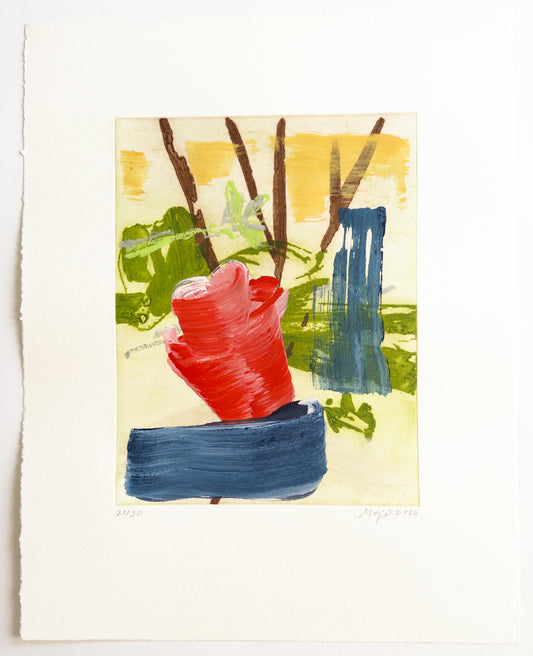 Mojé Assefjah – Where My Grandmother’s Roses Bloom (2026) | Hand-painted print