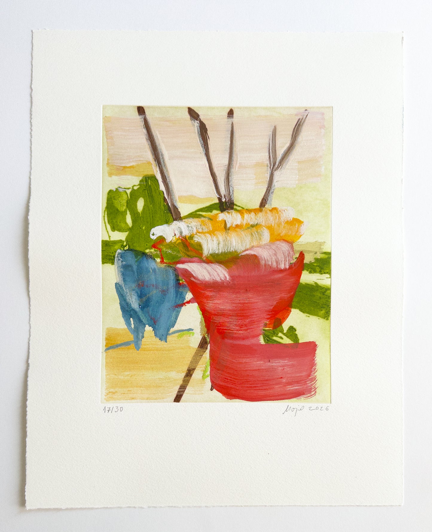 Mojé Assefjah – Where My Grandmother’s Roses Bloom (2026) | Hand-painted print