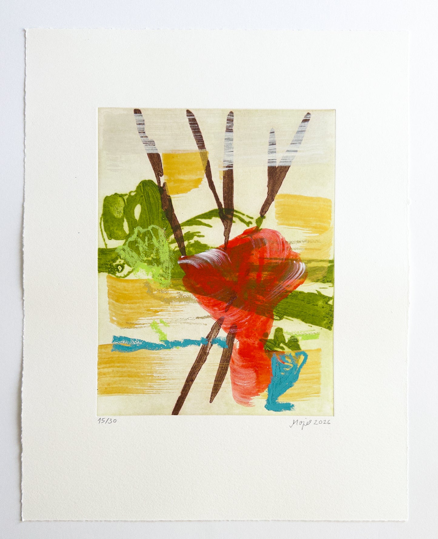 Mojé Assefjah – Where My Grandmother’s Roses Bloom (2026) | Hand-painted print