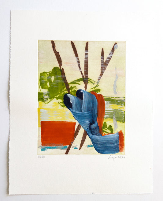 Mojé Assefjah – Where My Grandmother’s Roses Bloom (2026) | Hand-painted Print