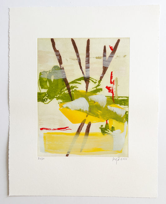 Mojé Assefjah – Where My Grandmother’s Roses Bloom (2026) | Hand-painted Print