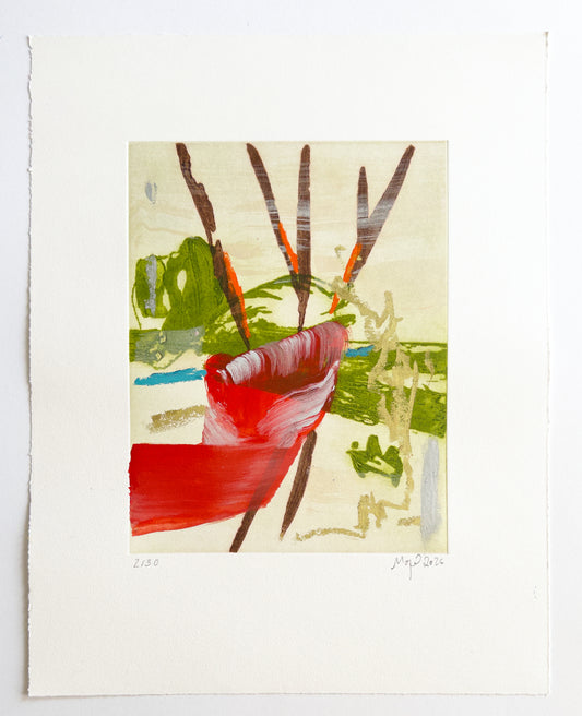 Mojé Assefjah – Where My Grandmother’s Roses Bloom (2026) | Hand-painted print